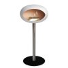 DOME GROUND STEEL HIGH 80 CM White (Barva a průměr nohy Leštěná ocel Ø25 cm, Barva podstavce Černá, Kartuš Nerez)