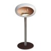 DOME GROUND STEEL HIGH 80 CM White (Barva a průměr nohy Leštěná ocel Ø25 cm, Barva podstavce Černá, Kartuš Nerez)