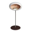 DOME GROUND STEEL HIGH 80 CM White (Barva a průměr nohy Leštěná ocel Ø25 cm, Barva podstavce Černá, Kartuš Nerez)