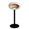 DOME GROUND STEEL HIGH 80 CM White (Barva a průměr nohy Leštěná ocel Ø25 cm, Barva podstavce Černá, Kartuš Nerez)