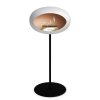 DOME GROUND STEEL HIGH 80 CM White (Barva a průměr nohy Leštěná ocel Ø25 cm, Barva podstavce Černá, Kartuš Nerez)