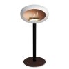 DOME GROUND STEEL HIGH 80 CM White (Barva a průměr nohy Leštěná ocel Ø25 cm, Barva podstavce Černá, Kartuš Nerez)