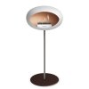 DOME GROUND STEEL HIGH 80 CM White (Barva a průměr nohy Leštěná ocel Ø25 cm, Barva podstavce Černá, Kartuš Nerez)