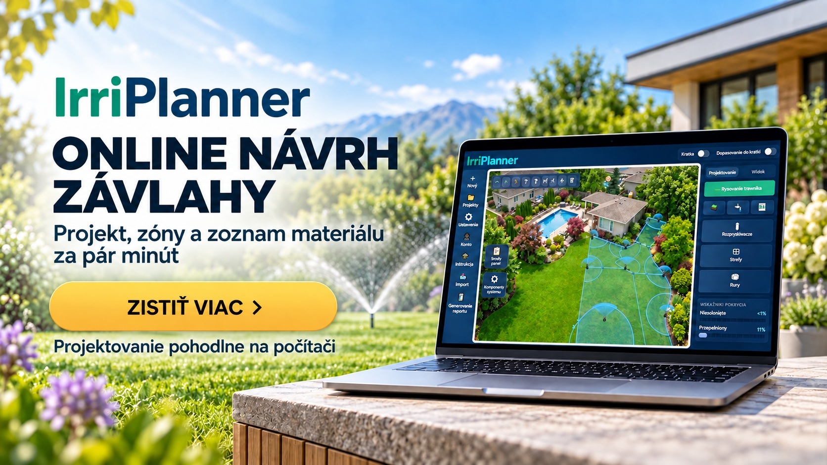 IrriPlanner – online návrh automatickej závlahy