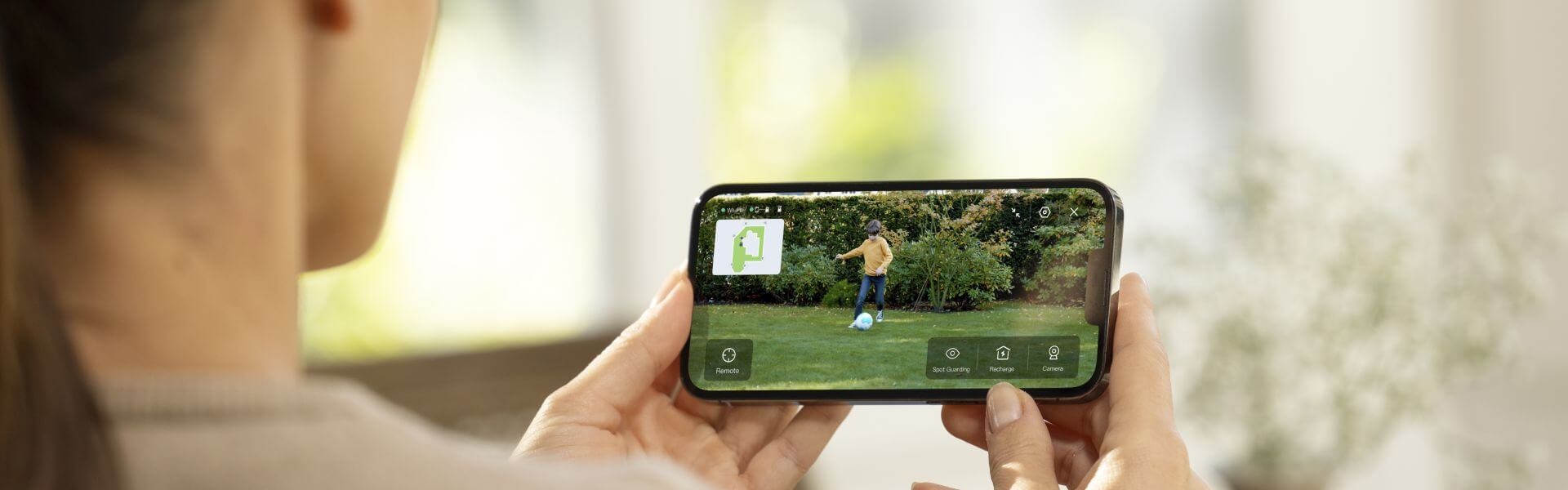 Smart Garden Keeper sledovanie záhrady cez kameru ECOVACS GOAT A3000 LiDAR PRO