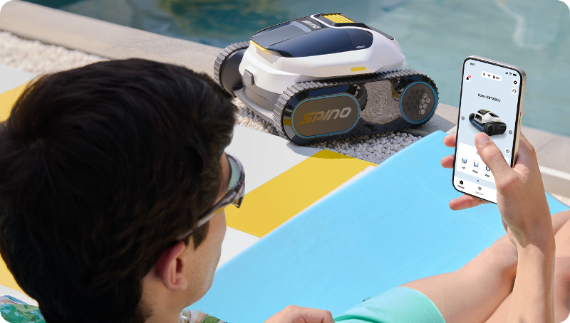 Jednoduché ovládanie bazénového vysavača spino E1 cez aplikáciu