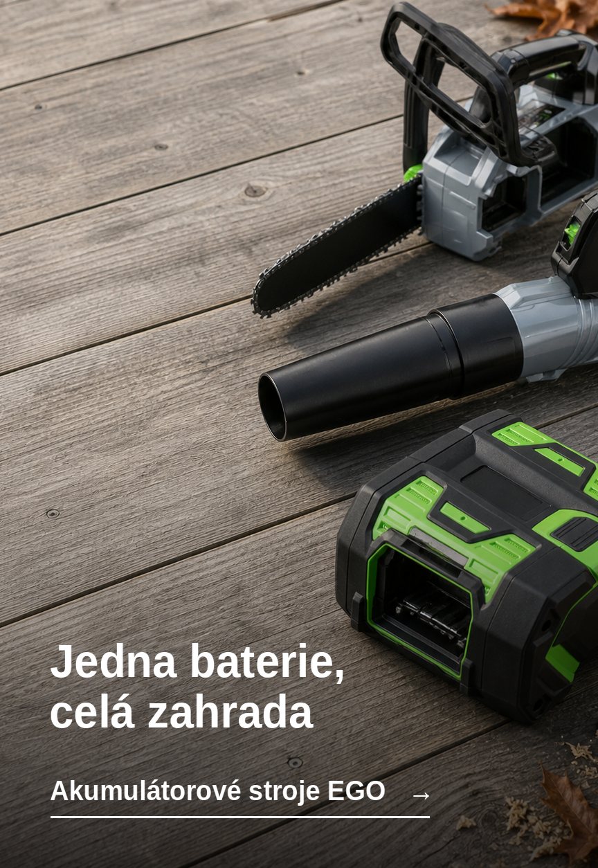 Akumulátorové stroje EGO POWER+ – jedna baterie pro celou zahradu