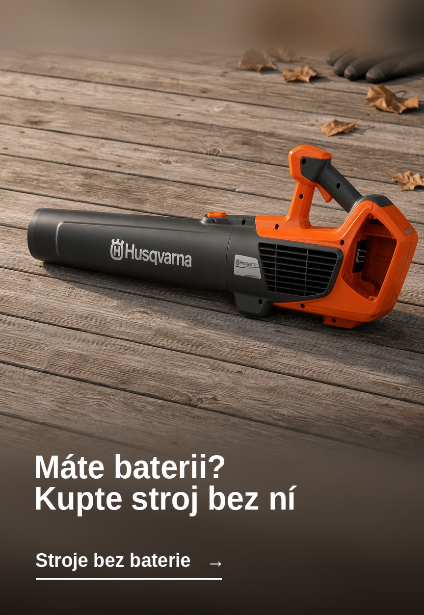 Akumulátorový foukač Husqvarna bez baterie – podzimní akce