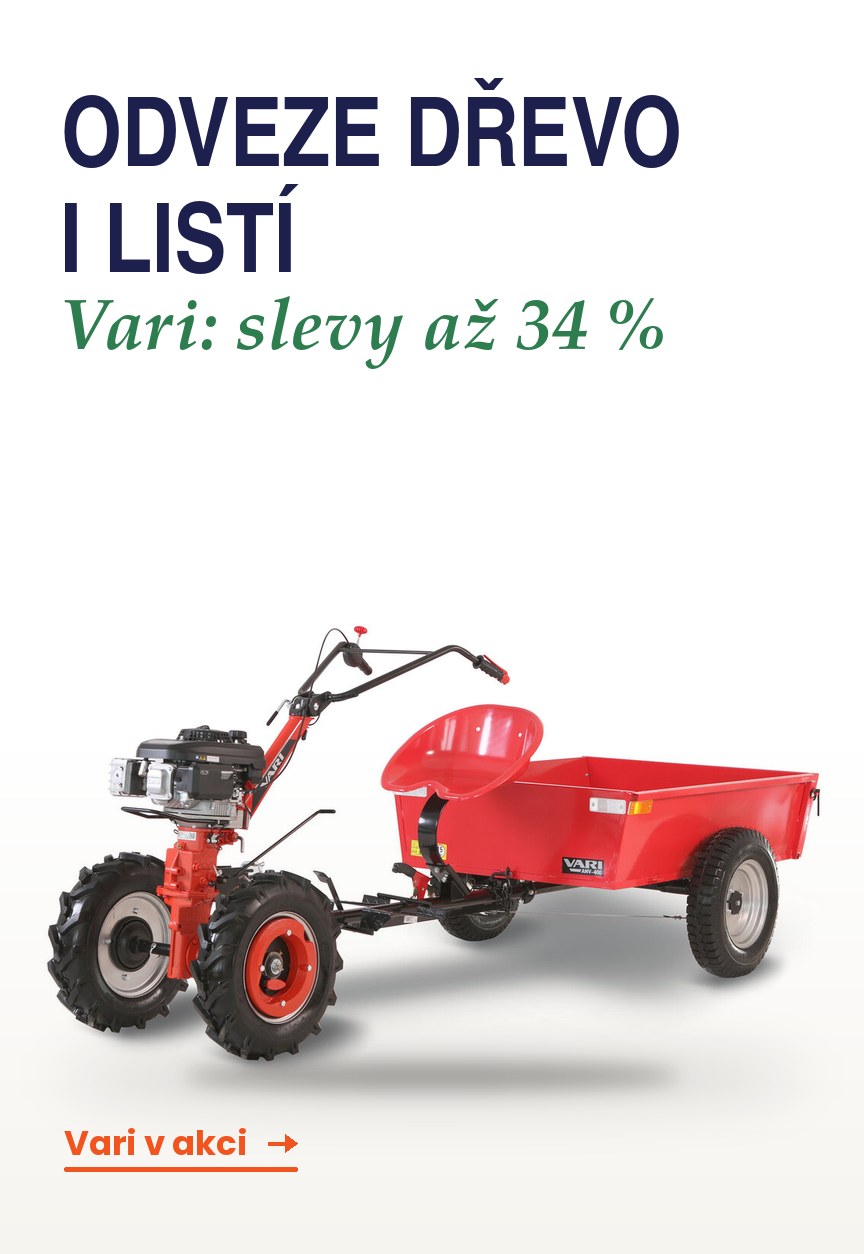 Malotraktor VARI s vozíkem – slevy až 34 %