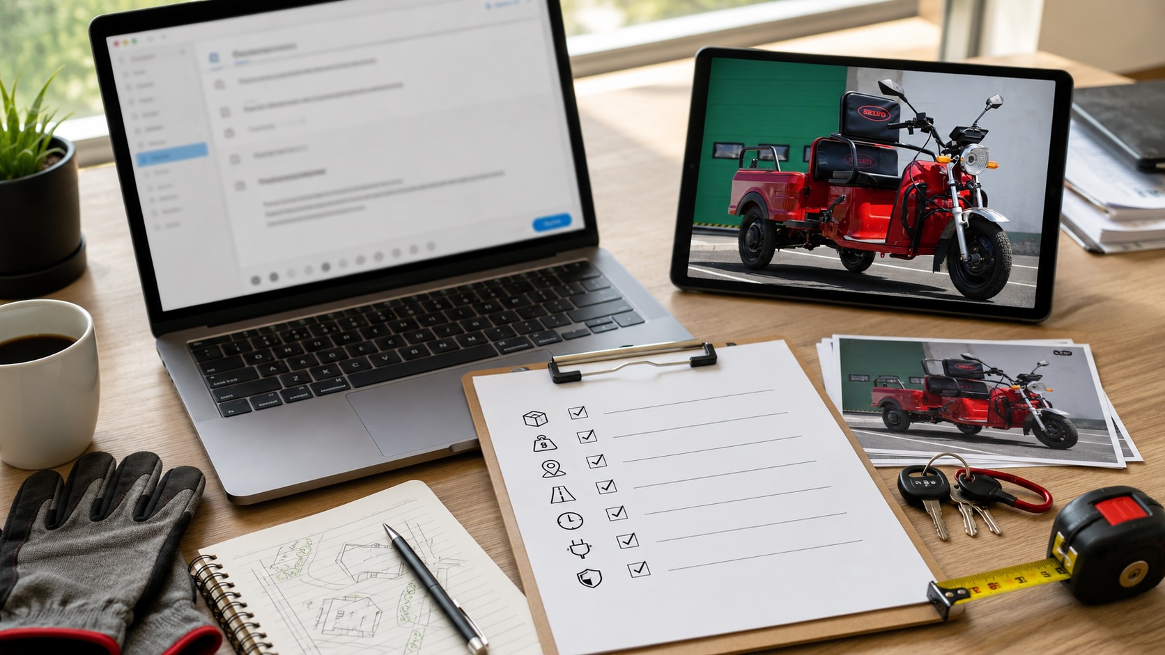 Poptávka pracovního elektromobilu s odpověďmi z checklistu pro doporučení vhodného modelu