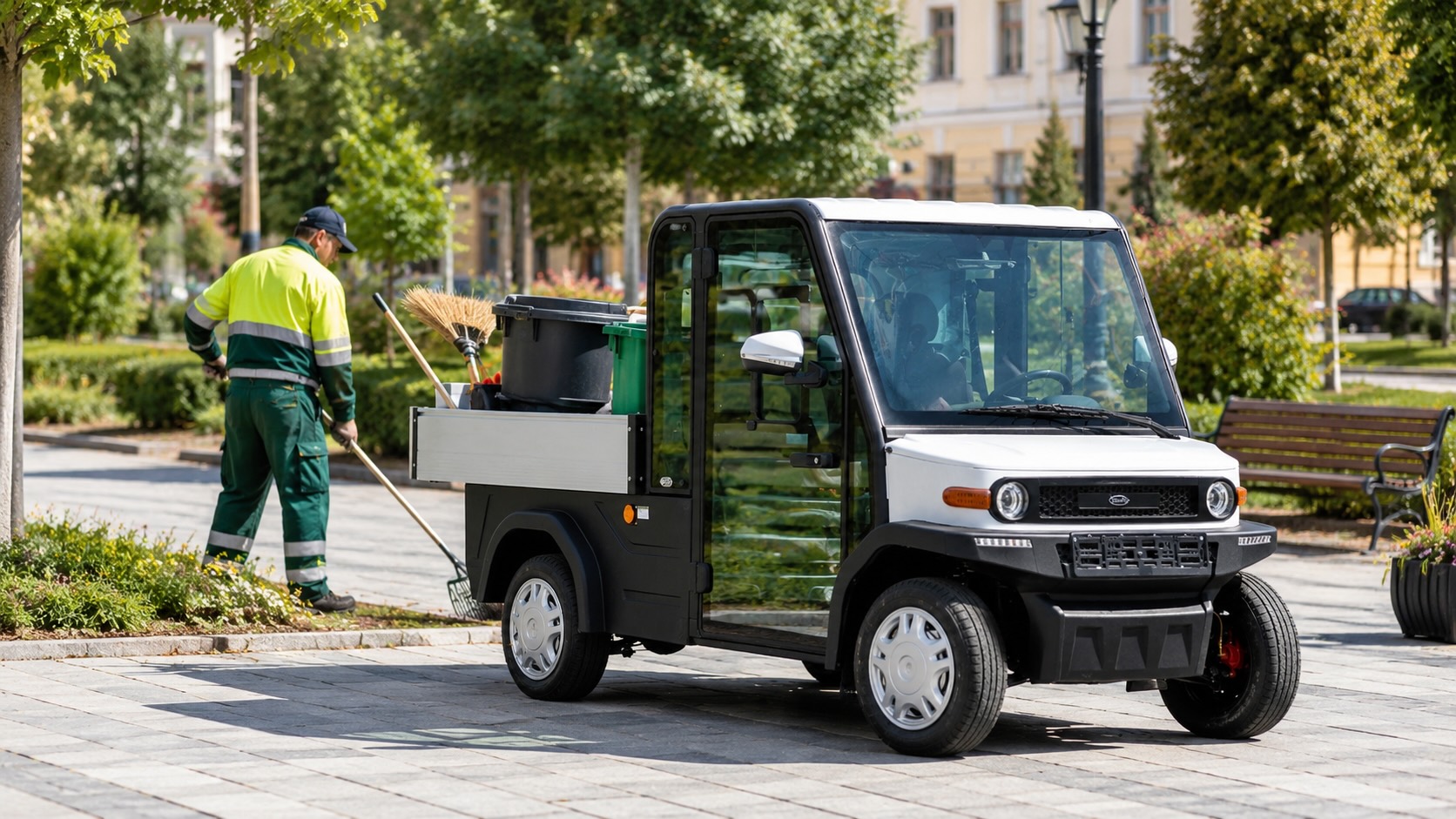 Nákladní elektromobil SELVO S2.DCH pro obce a technické služby