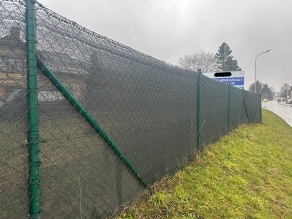Stínící tkanina, síť, rašlový úplet 90%, 110g/m2, 25m x 2m - barva Antracit