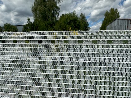 Stínící tkanina, síť, rašlový úplet 55%, 70g/m2, šíře 250cm, metráž - Bílá barva