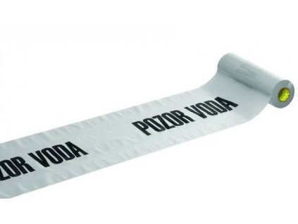 Výstražná fólie výkopová bílá s potiskem 33cm x 250m