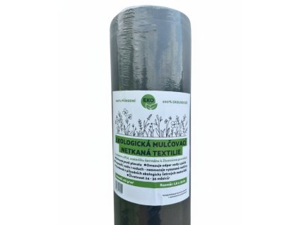 Ekologická netkaná textilie ECO PLA, 60g/m2, 25m x 1,6m - černá, 100% rozložitelná