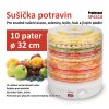 Sušička na ovoce a houby Professor SP4410 – 10 plat, nastavitelná teplota, 245 W
