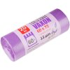 Pytle na odpadky Vaxon 60 l – 20 ks, 13 µm, vázací, fialové, vůně levandule