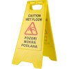 Bezpečnostní cedule 60 × 30 cm – Pozor! mokrá podlaha / Caution Wet Floor (CZ/EN)
