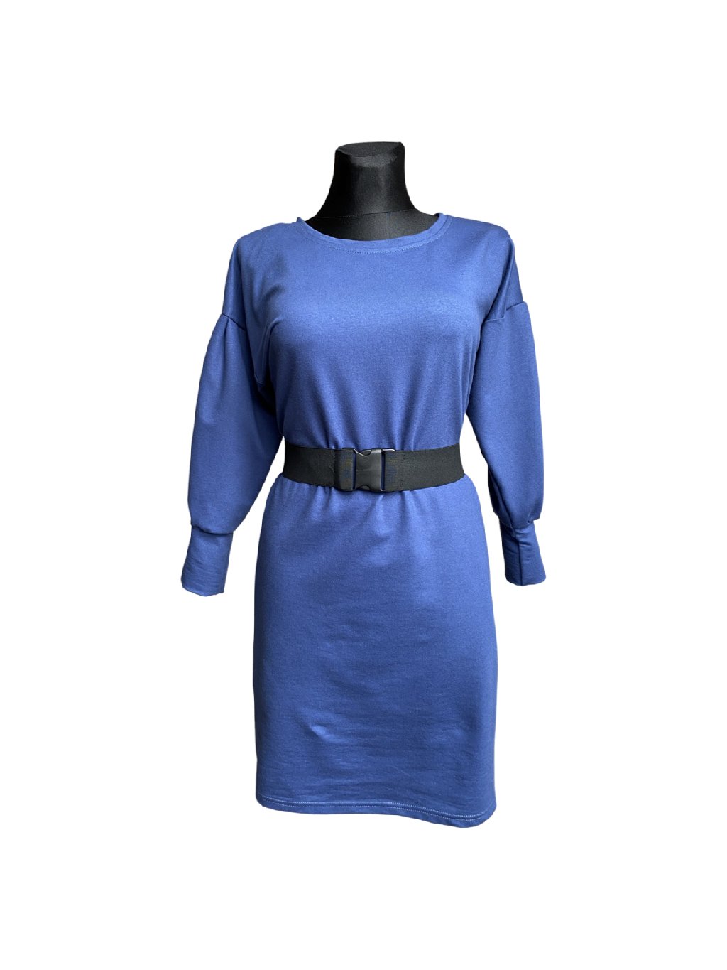 Oliwia Ofelia mikinové šaty s páskem 67199 - tm. modré