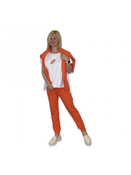 Maxim Ležérní teplákové kalhoty - pomerančové