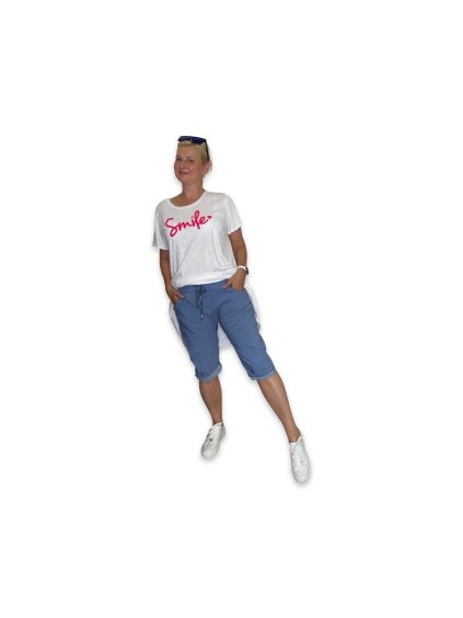 Elastické kraťasy PLUS SIZE - modré