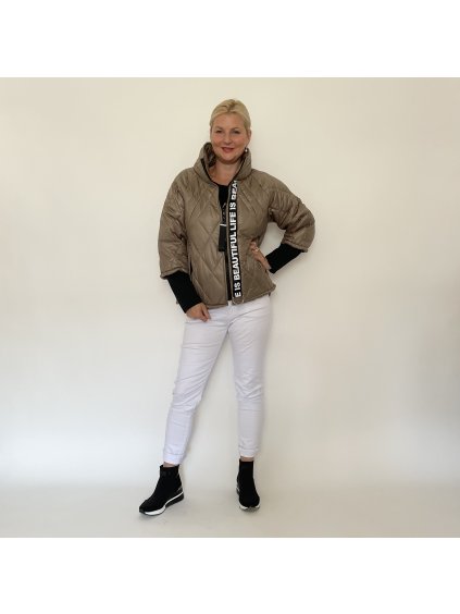 Dámská prošívaná bunda Eveline - cappuccino