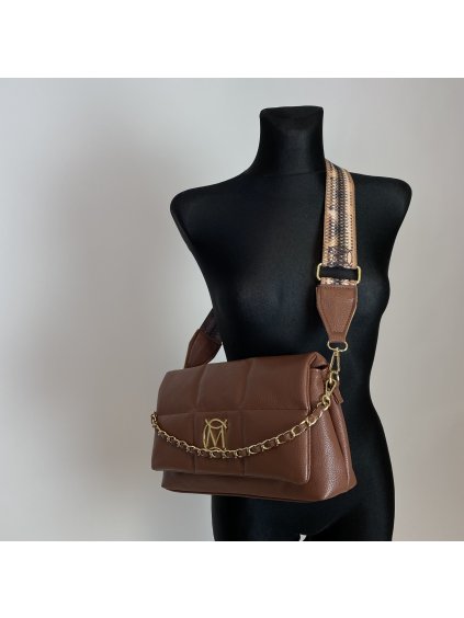 Dámská kabelka s klopnou Massimo Contti - čokoládová