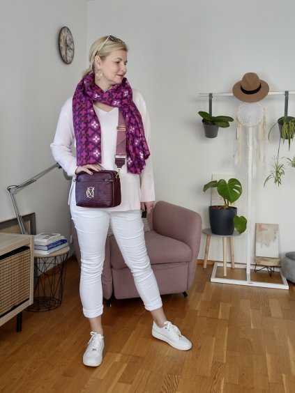 Crossbody kabelka Massimo Contti - vínová