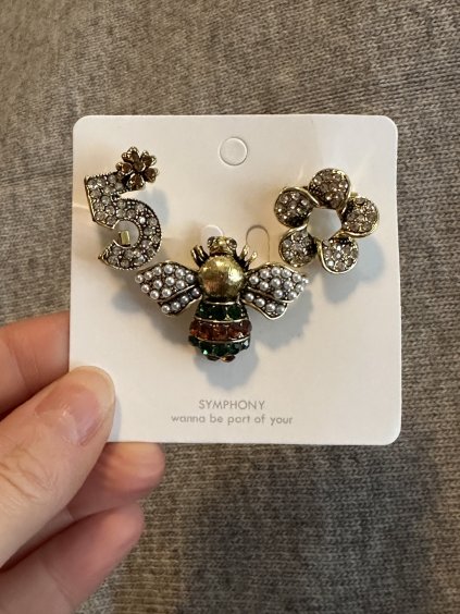 Sada ozdobných broží - X