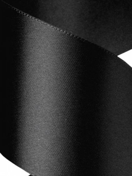 Atlasová stuha 1,5 m - černá