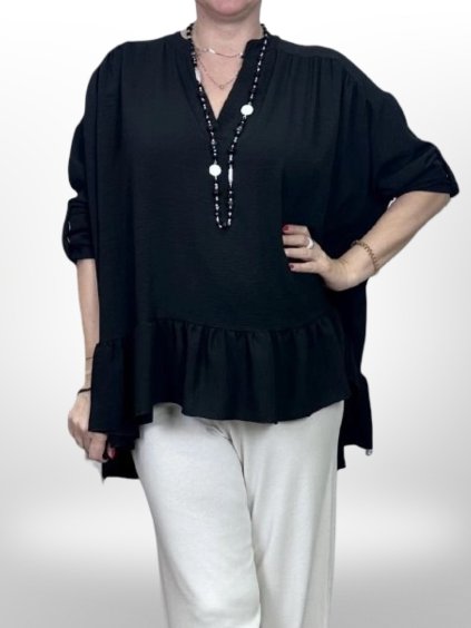 Boho korálkový náhrdelník - černá