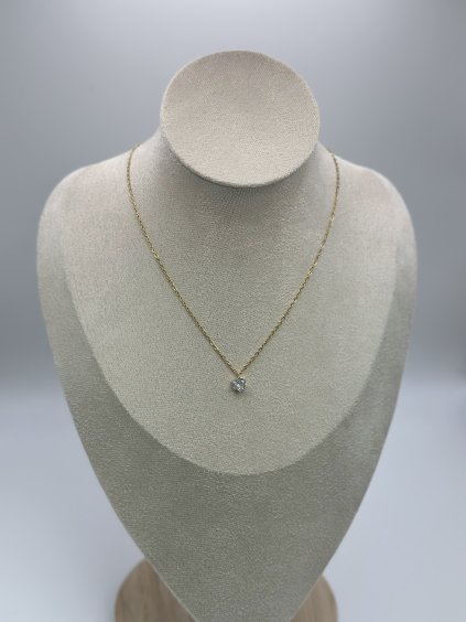 Řetízek "zirkon" 7mm - zlatá