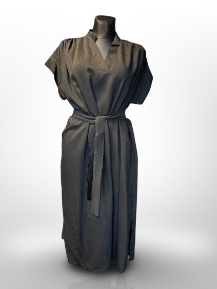 ŠATY S PÁSKEM ST7138 - NERO