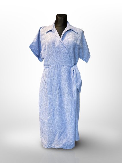 ZAVINOVACÍ ŠATY ST7183 - MODRÁ