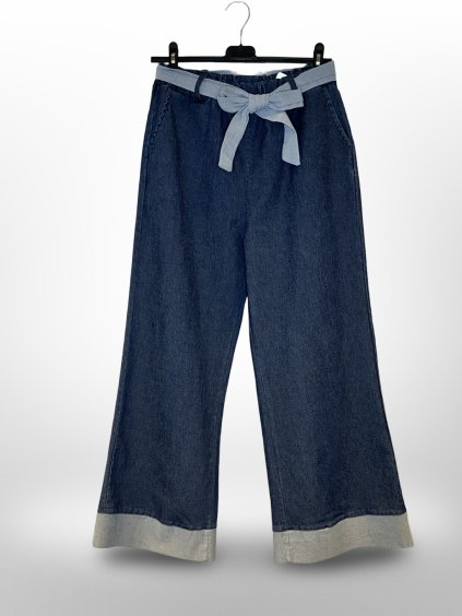 KALHOTY Z LEHKÉ DŽÍNOVINY U6191 - TMAVÉ