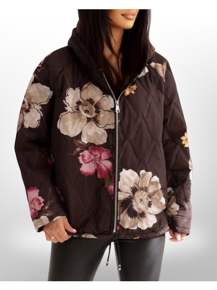 24hod PŘECHODOVÁ BUNDA EMBOS 53930 - KVĚT ČOKO