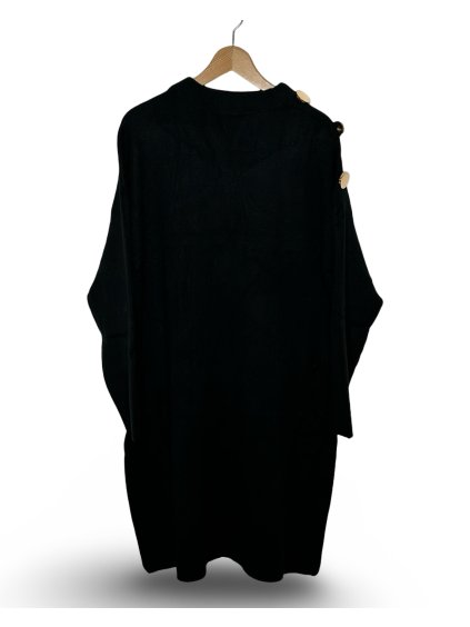 PLETENÉ ŠATY ZOA 087 - ČERNÁ