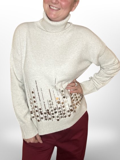 SVETR S ROLÁKEM A MATNÝMI FLITRY URSTA 5316 – KRÉM