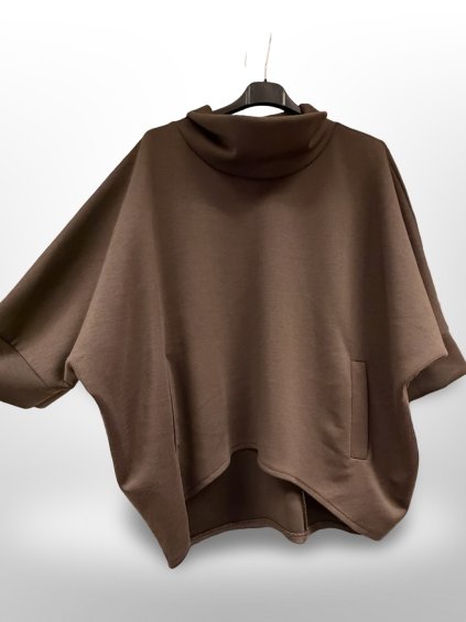 ASYMETRICKÁ MIKINA S ROLÁKEM - ČOKO