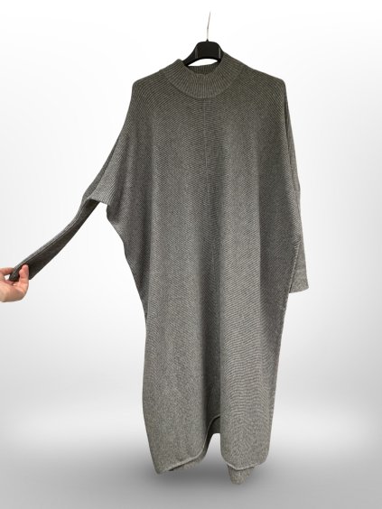 ÚPLETOVÉ KIMONO ŠATY - OLIVA