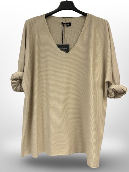 ÚPLETOVÉ TRIČKO SARAH - BÉŽOVÁ