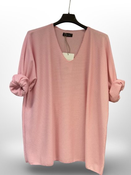 ÚPLETOVÉ TRIČKO SARAH - RŮŽOVÁ