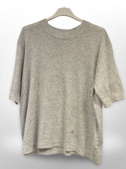 ELEGANTNÍ SVETŘÍK S KRÁTKÝM RUKÁVEM - ŠEDÁ