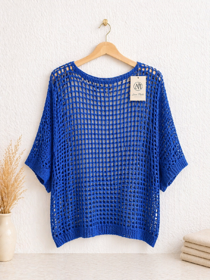 LIVE 5 - DÍRKOVÝ TOP - ROYAL MODRÁ