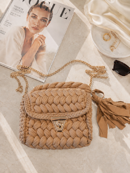 MACRAME KABELKA - CAMEL