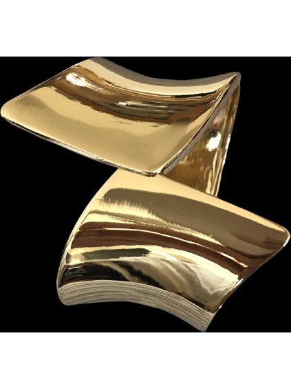 Náramek kovový široký - zlatá barva