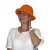 Letní klobouček - pomerančový