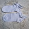 Dámské  kotníkové ponožky s krajkou  - bílé
