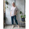 Basic triko Perfetto s dlouhým rukávem plussize - fango