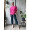 Basic triko Perfetto s dlouhým rukávem plussize - fuchsia